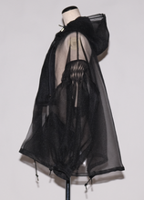 画像をギャラリービューアに読み込む, See-through Pin tuck Nylon Short Mods coat
