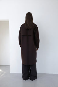 Long P Coat  Brown