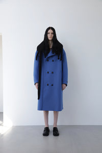 Long P Coat  Blue