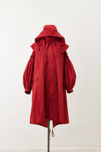 画像をギャラリービューアに読み込む, Pin tuck Nylon Long Mods coat Red
