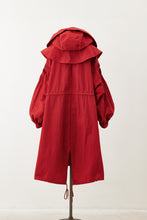 画像をギャラリービューアに読み込む, Pin tuck Nylon Long Mods coat Red
