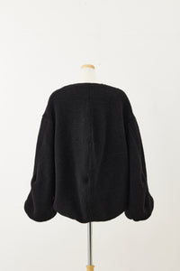 Blue Forest Jacquard no collar jacket Black