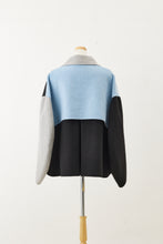 画像をギャラリービューアに読み込む, Crazy Reversible sewing short P coat Blue Crazy
