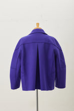 画像をギャラリービューアに読み込む, Wool Big collar Coat Purple
