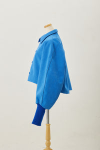 Ultra Suede Short Coach Jacket Blue