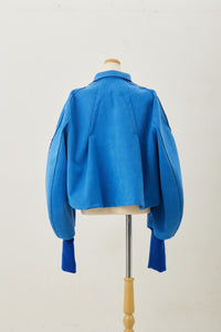 Ultra Suede Short Coach Jacket Blue