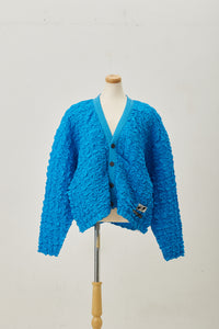 Shirring Cardigan Turquoise