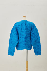 Shirring Cardigan Turquoise